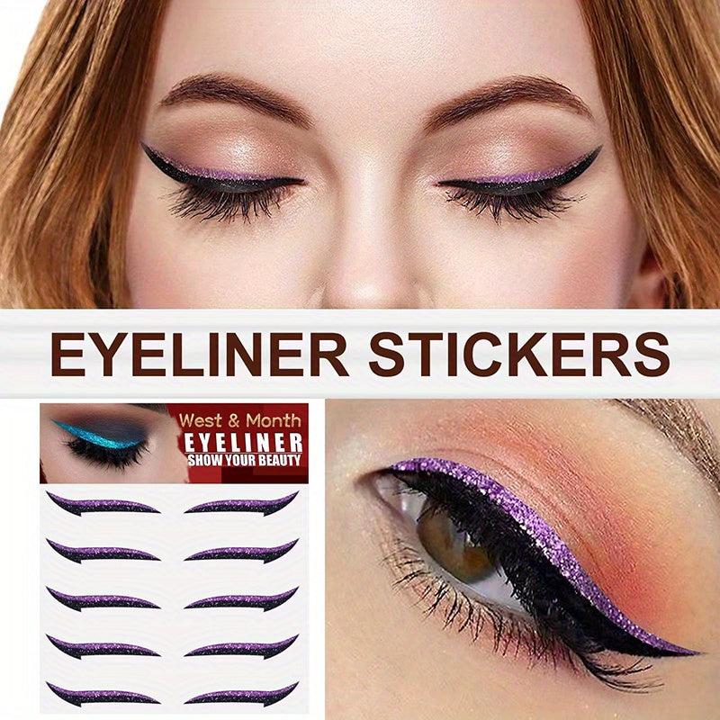 10PCS Eyeshadow Sticker Self adhesive Glitter Cat's Eye Makeup Sticker