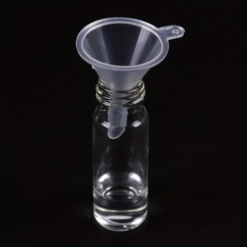 10pcs Clear Plastic Mini Funnel for Lab Bottles Essential Oils Perfumes Spices
