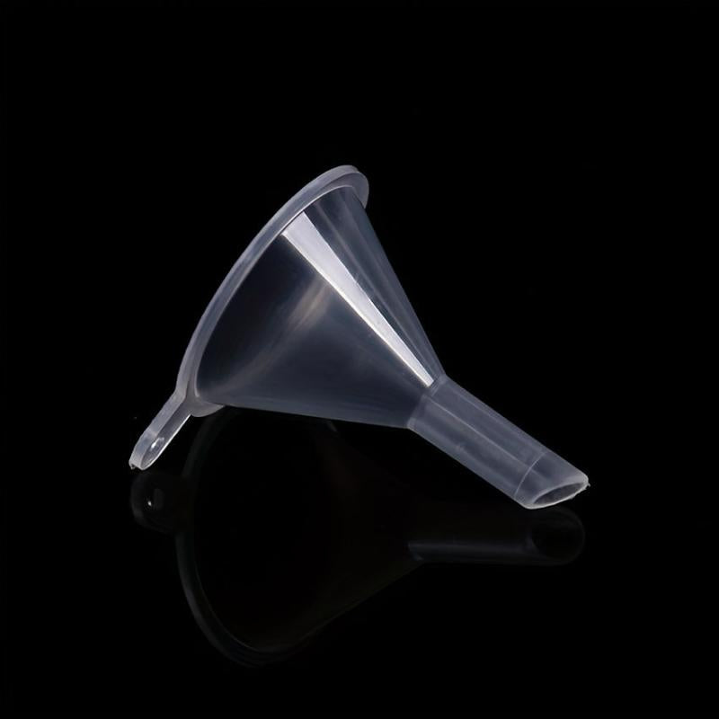 10pcs Clear Plastic Mini Funnel for Lab Bottles Essential Oils Perfumes Spices