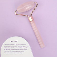 Rose Quartz Eye Massage Roller Acrylic Handle