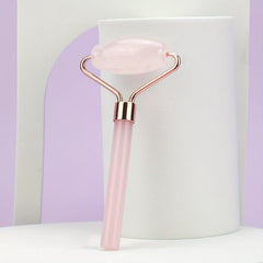 Rose Quartz Eye Massage Roller Acrylic Handle