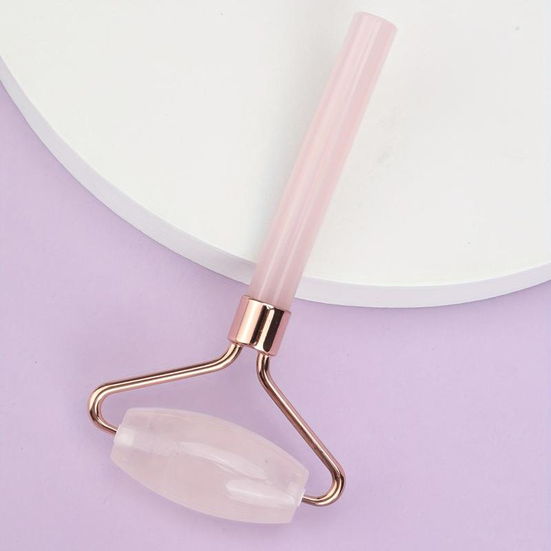 Rose Quartz Eye Massage Roller Acrylic Handle