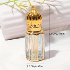 6ml Golden Empty Dropper Glass Perfume Bottle Cosmetic Container