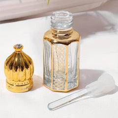 6ml Golden Empty Dropper Glass Perfume Bottle Cosmetic Container