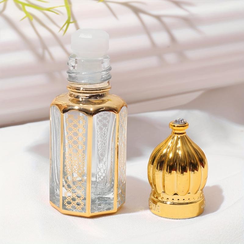 6ml Golden Empty Dropper Glass Perfume Bottle Cosmetic Container