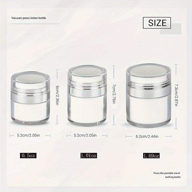 30ml Airless Pump Jar Empty Cosmetic Container Portable Lotion Dispenser Bottles