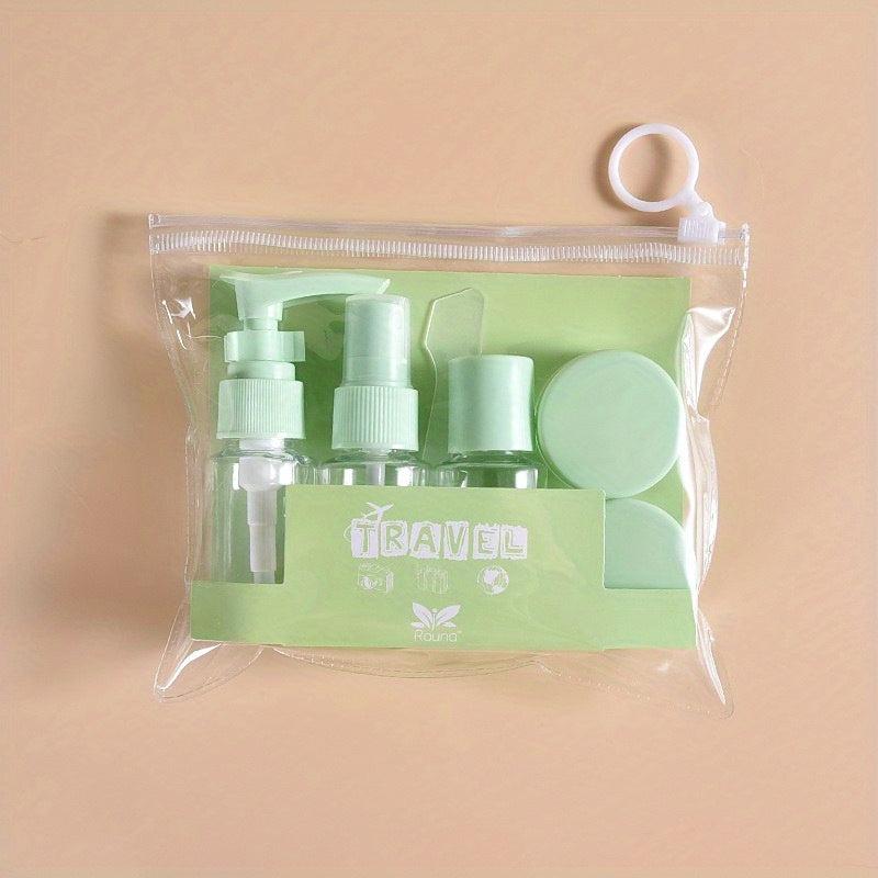 Portable Toiletry Containers Set Leak Proof Travel Bottles Kit Clear Set Of 5