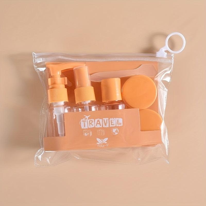 Portable Toiletry Containers Set Leak Proof Travel Bottles Kit Clear Set Of 5