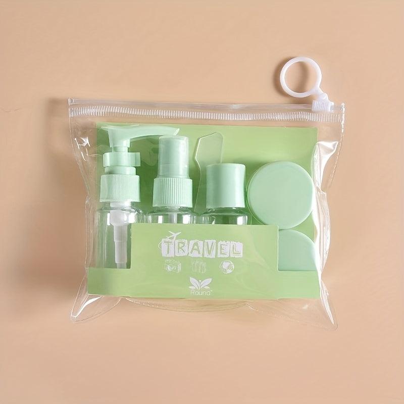 Portable Toiletry Containers Set Leak Proof Travel Bottles Kit Clear Set Of 5