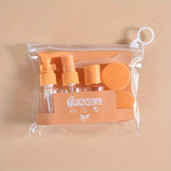 Portable Toiletry Containers Set Leak Proof Travel Bottles Kit Clear Set Of 5