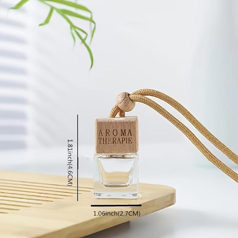 Car Hanging Glass Bottle Refillable Essential Diffuser Air Freshener Ornament