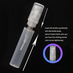 20 Pcs Mini Clear Plastic Spray Bottle Portable Small Perfume Atomizer 3ml