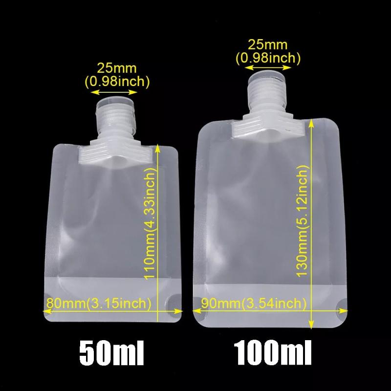 Travel Squeeze Pouch Clear Space Saving Empty Refillable Pouches