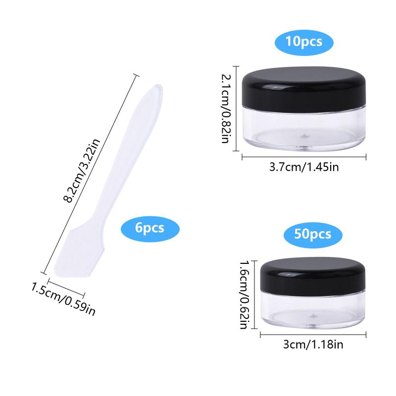 Pack Of 60 Empty Jars Clear Jar Cream Jar 5 Ml Cosmetic Container Travel