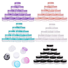 10pcs Colored Round Cosmetic Sample Jars for Face Cream Lip Balm 2g 20g