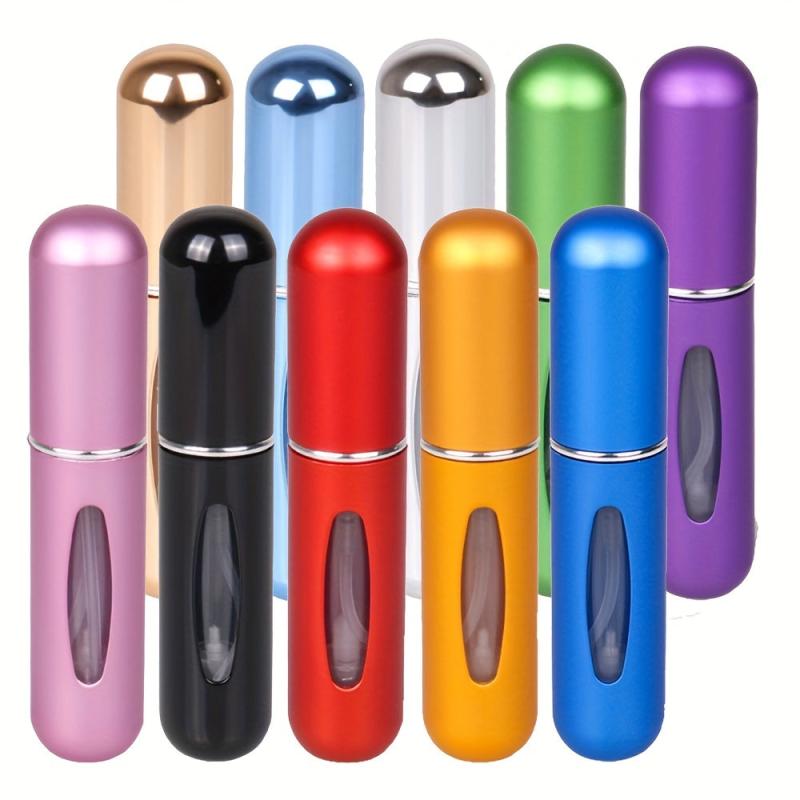 10Pcs Refillable Perfume Atomizer Spray Bottle Portable Empty Aftershave Case