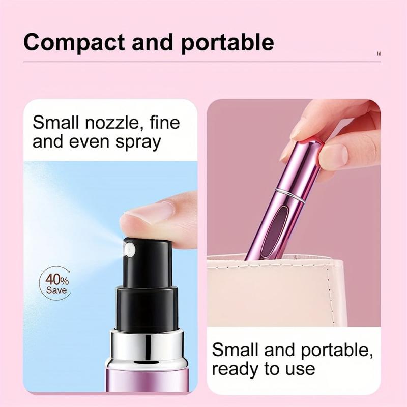 10PCS 5ml Portable Mini Refillable Perfume Bottle Spray Atomizer