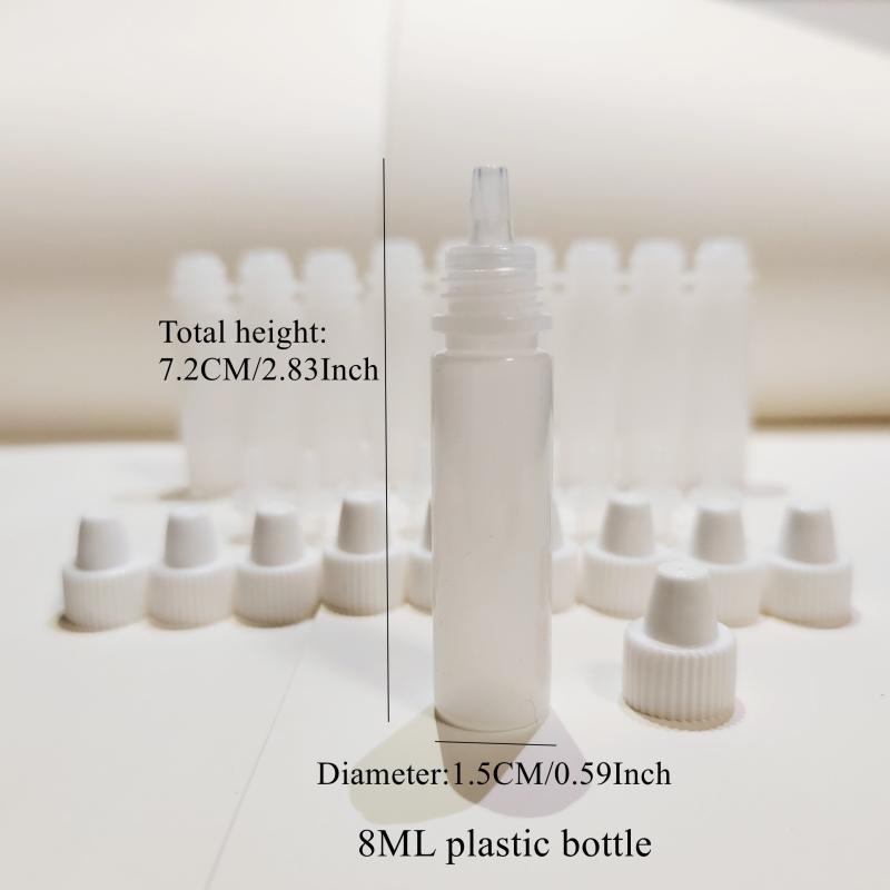 10Pcs 8ML Transparent Squeezable Eye Drop Bottles PE Plastic Squeeze Bottle