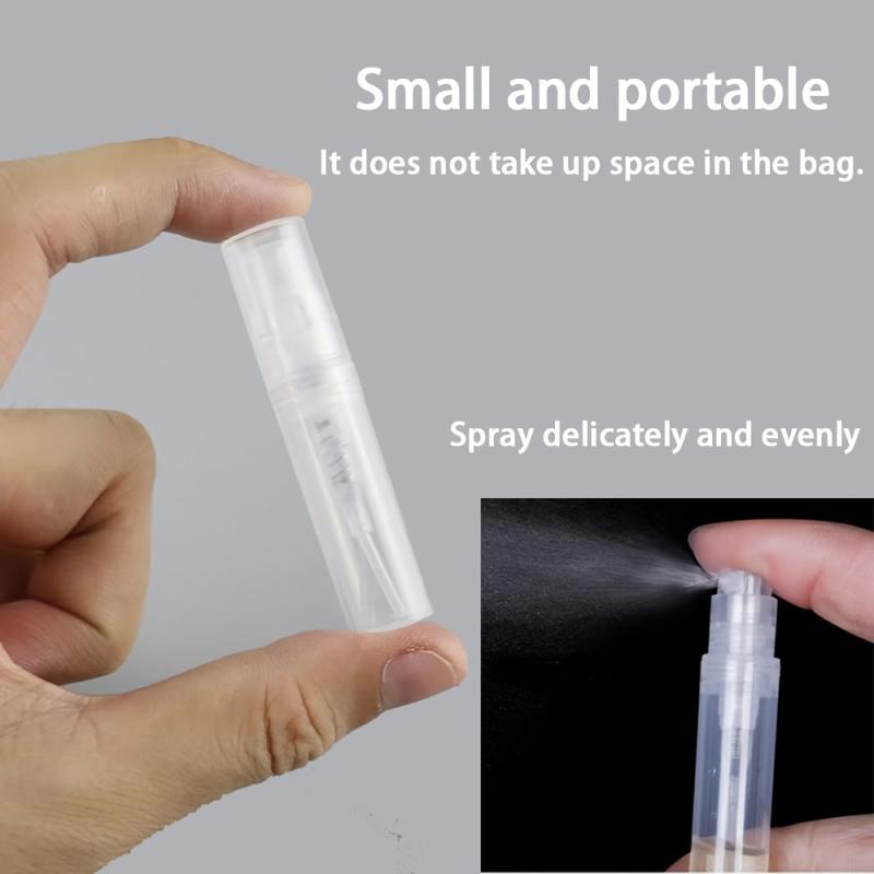 20 Mini Clear Plastic Spray Bottle Portable Refillable Perfume Atomizer 2ml