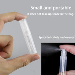 20 Mini Clear Plastic Spray Bottle Portable Refillable Perfume Atomizer 2ml