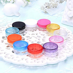 5pcs Clear Round Cosmetic Jars Empty Makeup Containers
