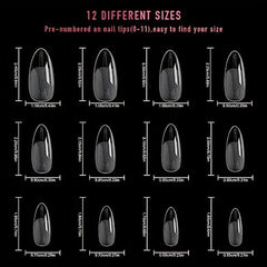 120pcs Oval Nail Tips Matte Finish DIY Salon Use