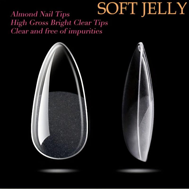 120pcs Oval Nail Tips Matte Finish DIY Salon Use