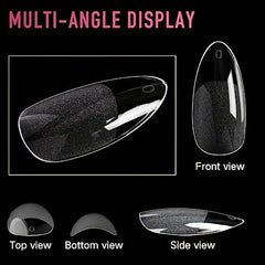 120pcs Oval Nail Tips Matte Finish DIY Salon Use