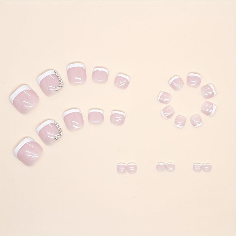 French Broken Diamond Foot Model Nail Powder