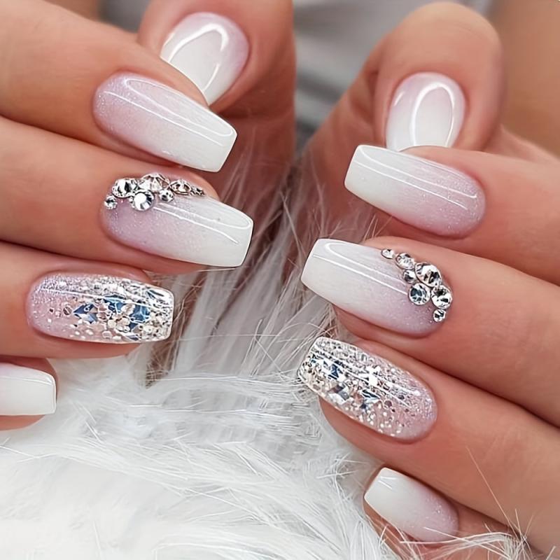 Heart Shaped Blush Press On Nails for Women