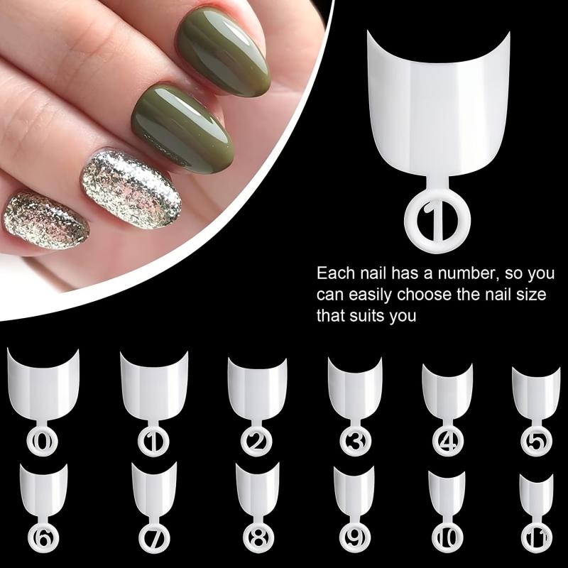 Clear Acrylic Nail Tips Box False Nails for Girl Woman Nail Art DIY