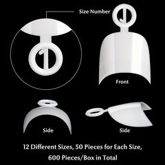 Clear Acrylic Nail Tips Box False Nails for Girl Woman Nail Art DIY