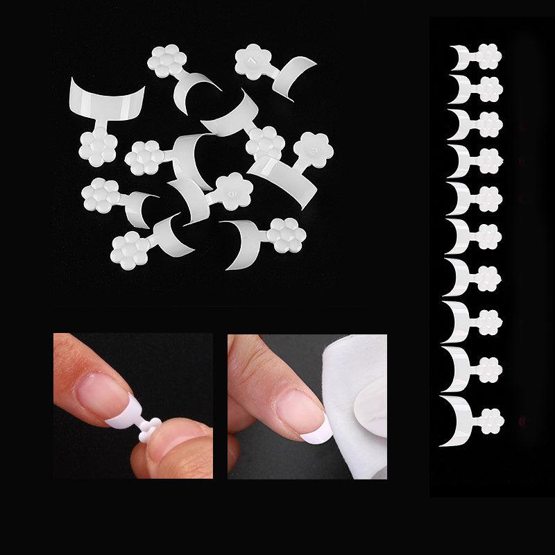 100 Pcs French Nail Tips Full Coverage Short Square Press On Acrylic Nails