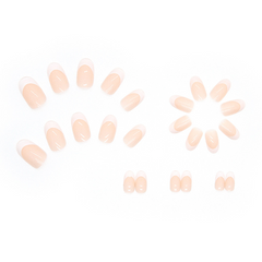 Glossy Pink Press On Nails Reusable French False Nails for Women
