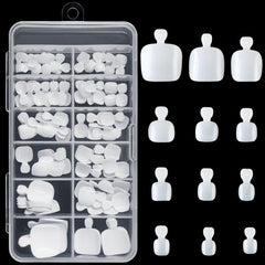 120 pcs Full Cover Clear Acrylic Toenail Tips with Box