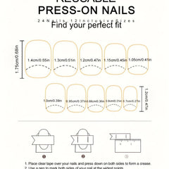 24pcs Glossy Red Press On Nails Full Coverage Short Square False Nails