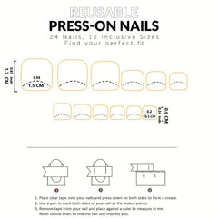 24pcs Glossy Wine Red Press On Toe Nails with Golden Powder Edge