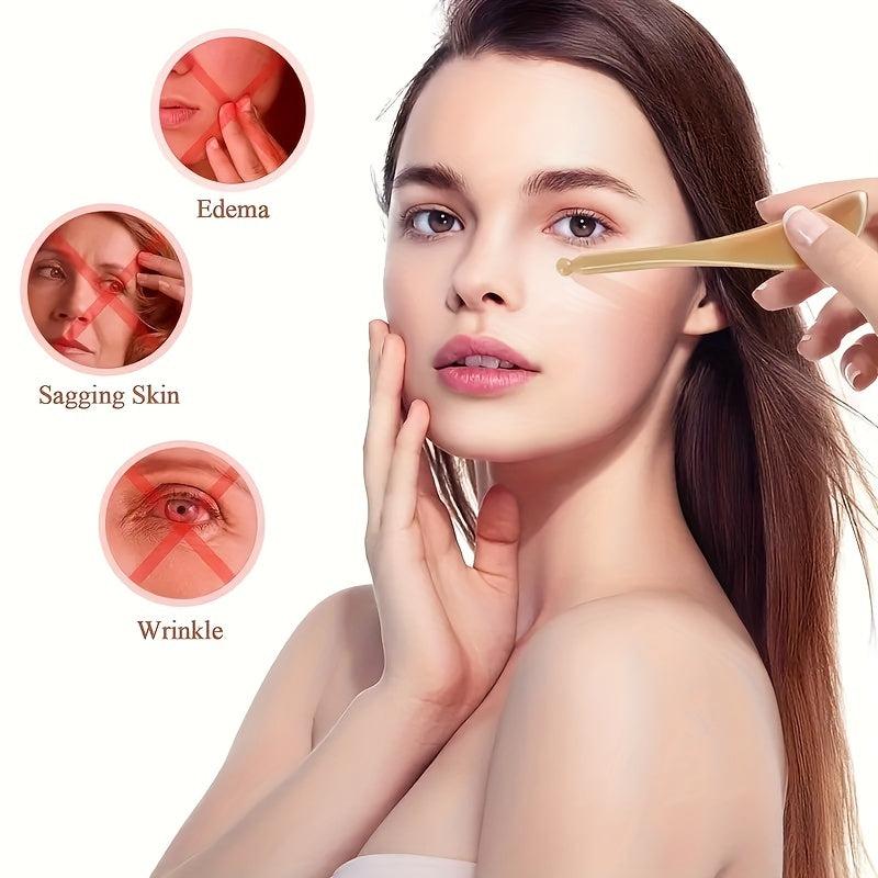 Gua Sha Set Facial Tool Scraping Plate SPA Massage Faux OX Horn Body Massager