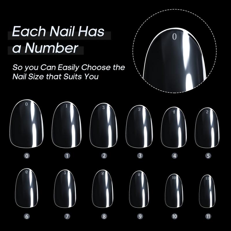 240 pcs Soft Gel Almond Nail Tips for Extensions