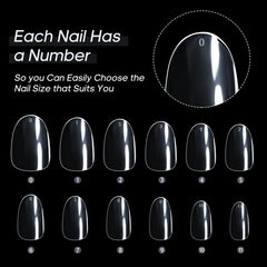 240 pcs Soft Gel Almond Nail Tips for Extensions