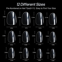 240 pcs Soft Gel Almond Nail Tips for Extensions