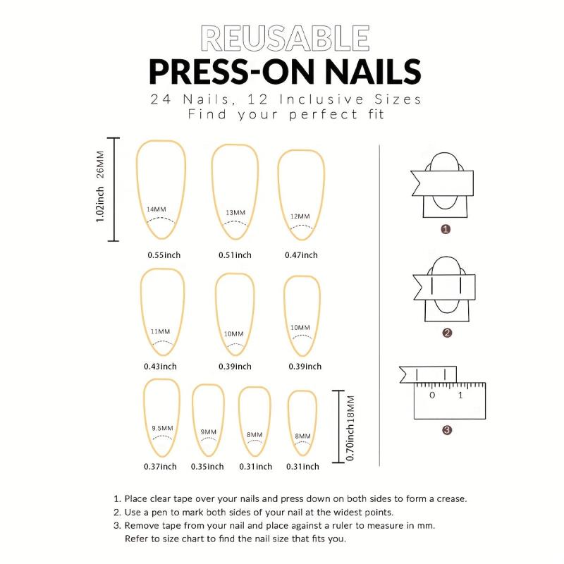 24pcs Summer Gradient Pink Almond Press On Nails With Butterflies