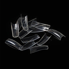 500 Clear French Acrylic Nail Tips Half Cover Coffin False Nails