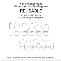 Snowflake Red Christmas Press On Nails Glitter Elk False Nails