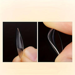 120pcs Soft Gel Nail Tips Half Matte Clear Short Almond Shaped False Nail Tips
