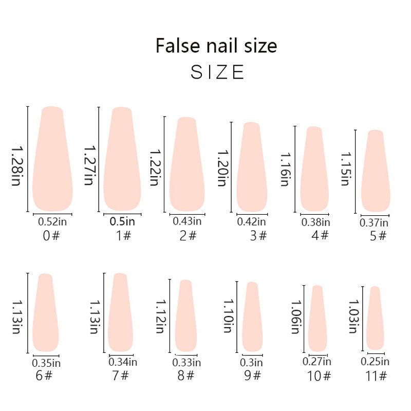 24pcs Jiaruo Y2K French Flash Powder Nails Long Square Press On Nails