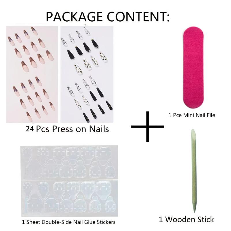 Pink Square Press On Nails Full Coverage False Nails