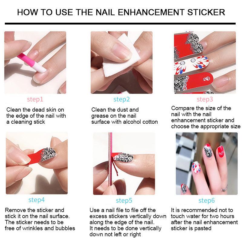 Full Cover Nail Decals Manicure Stickers For Girls Women