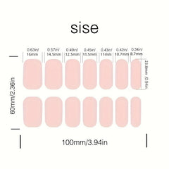 14 Pcs Nail Polish Stickers Flower Full Wraps Self-Adhesive Nail Decals