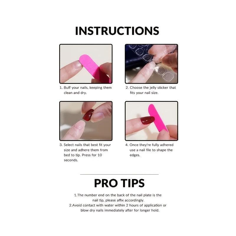 Glittering Press On Nails Full Cover Acrylic Nails